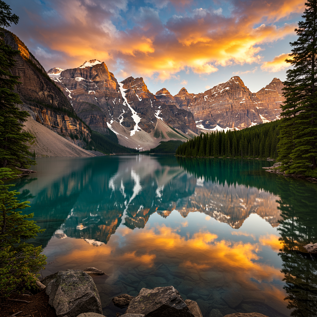 Google Imagen 3 - Mountain Lake Sunrise