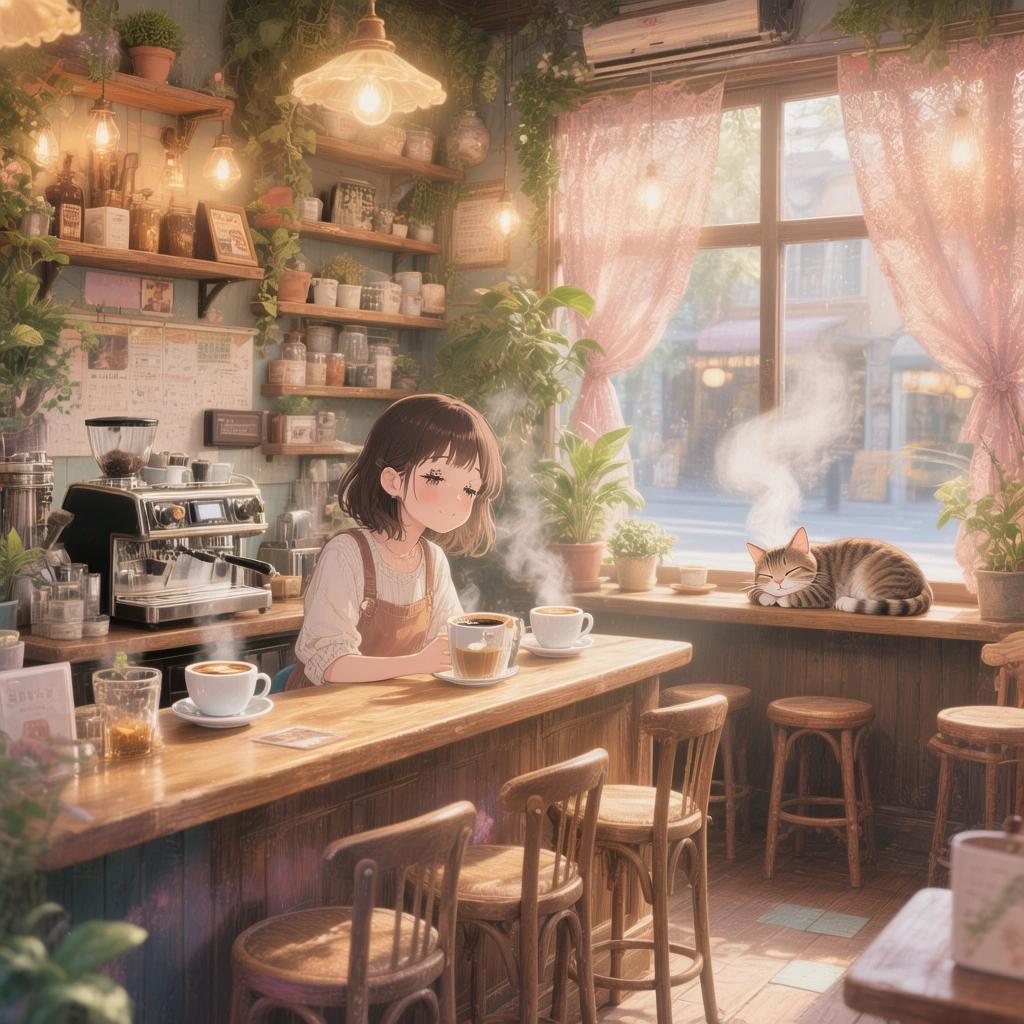 Hunyuan Image 3 - Cozy Anime Cafe
