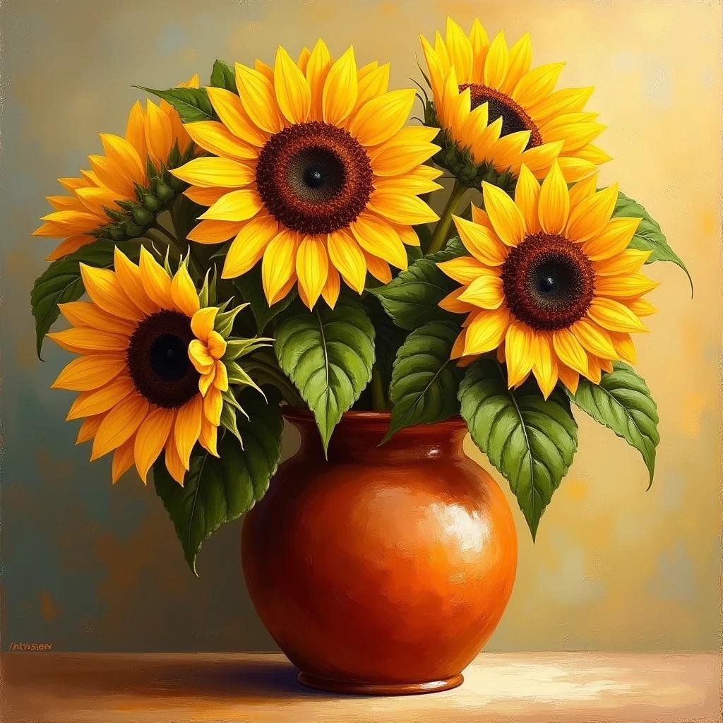 FLUX Dev - Oil Painting Flowers