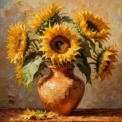 RealVisXL V5.0 - Oil Painting Flowers