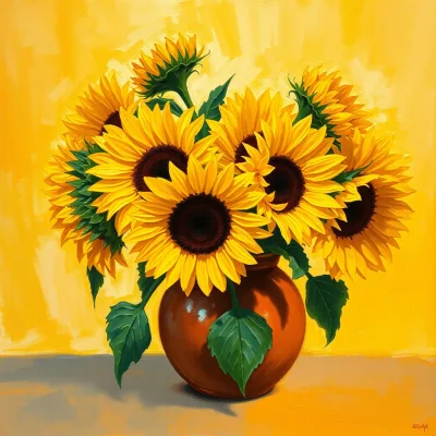 FLUX Schnell - Oil Painting Flowers