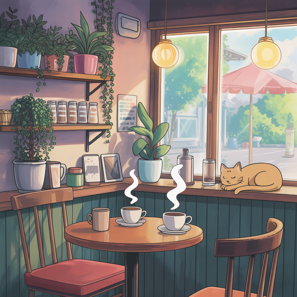 Ideogram v3 - Cozy Anime Cafe