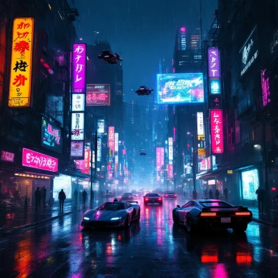 HiDream L1 Full - Cyberpunk City