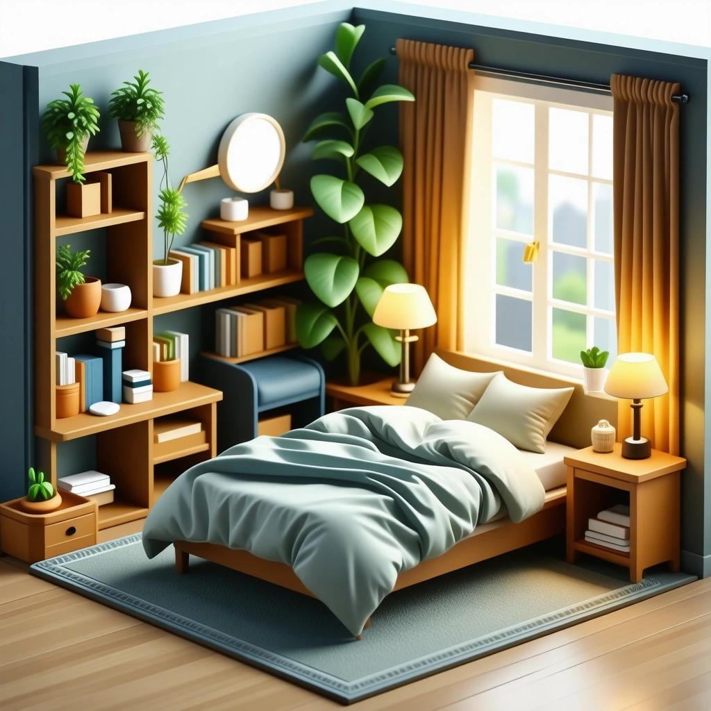 Stable Diffusion 3.5 Large Turbo - Isometric Room