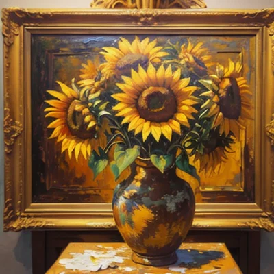 DreamShaper 8 - Oil Painting Flowers