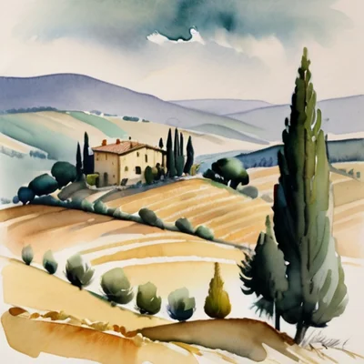 Realistic Stock Photo v2.0 - Watercolor Landscape