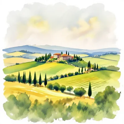 HiDream L1 Fast - Watercolor Landscape