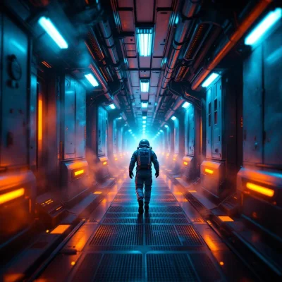 FLUX 1.1 Pro - Sci-Fi Corridor