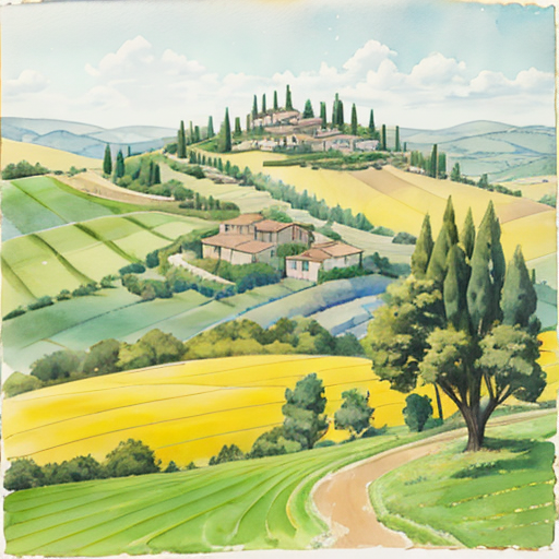 RealCartoon3D v18 - Watercolor Landscape