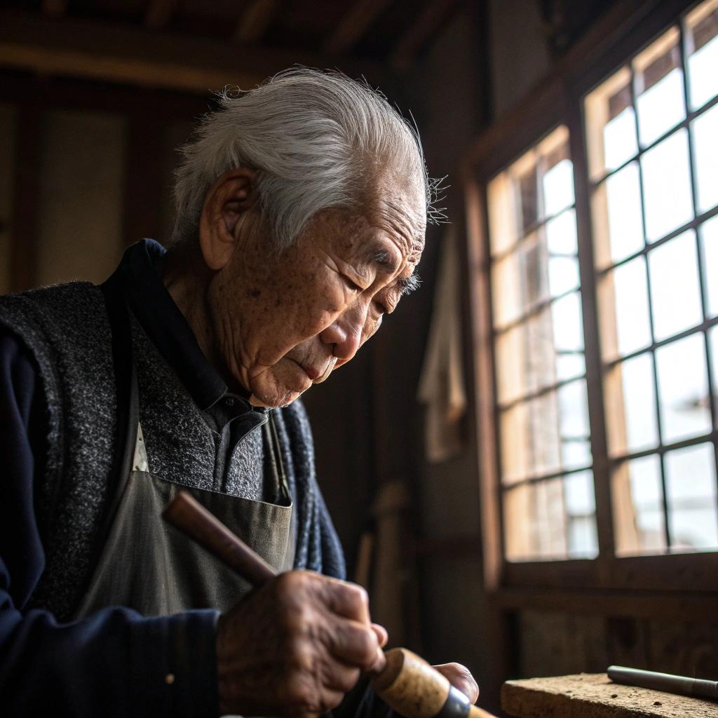 Recraft v3 - Elderly Craftsman