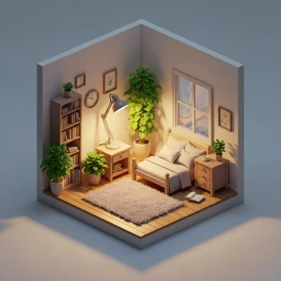 Google Imagen 4 Fast - Isometric Room