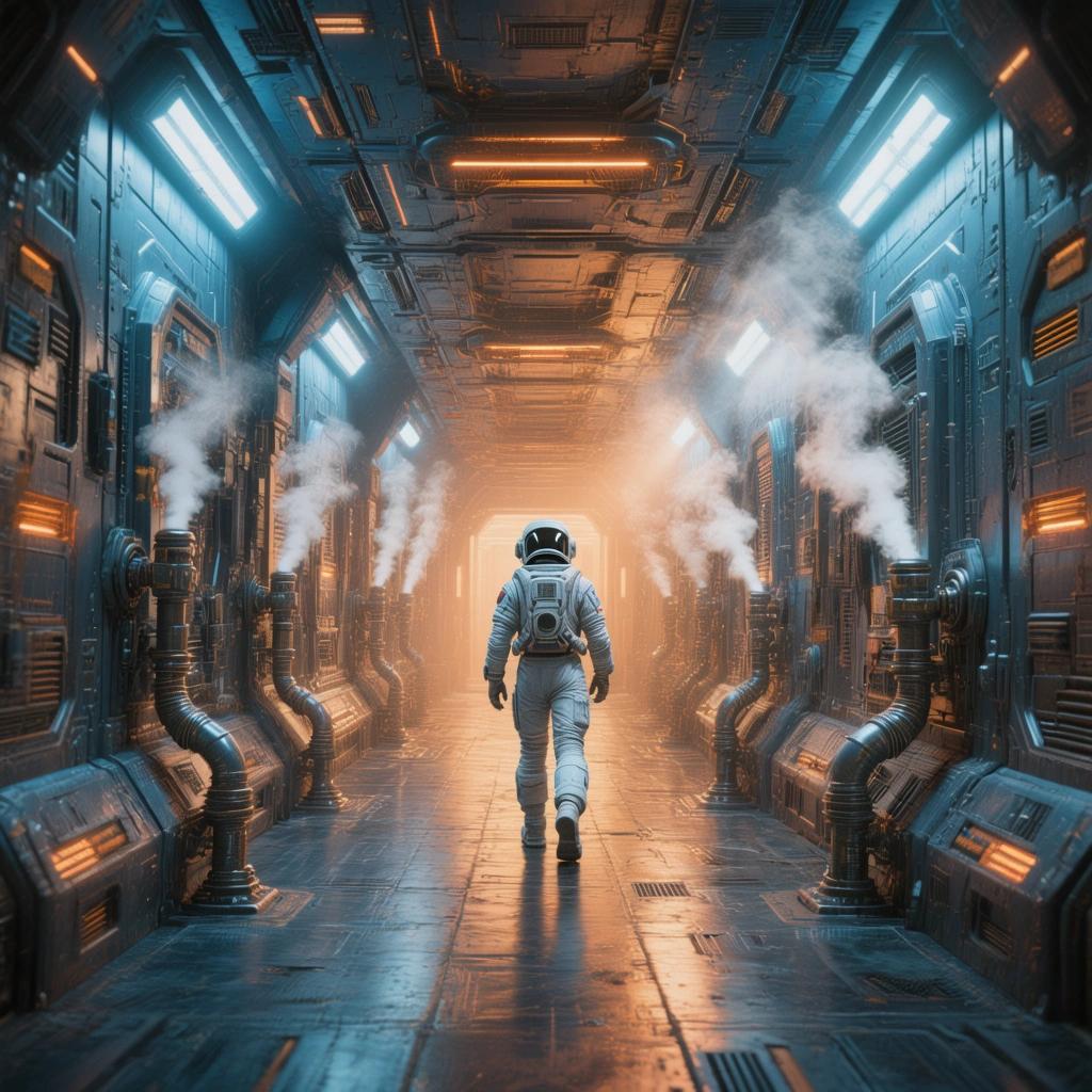 Hunyuan Image 3 - Sci-Fi Corridor