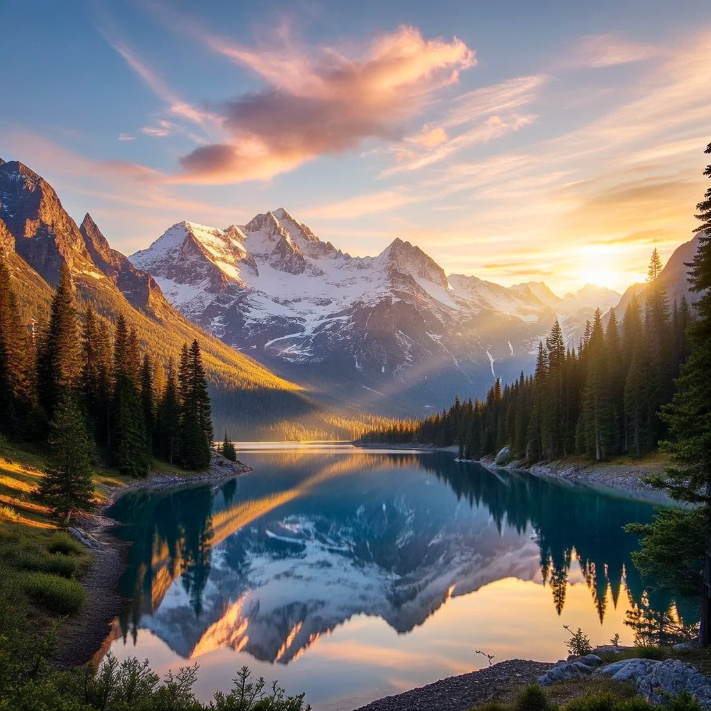 Bria FIBO - Mountain Lake Sunrise