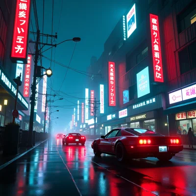 FLUX Dev - Cyberpunk City