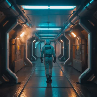 Ideogram v3 Turbo - Sci-Fi Corridor