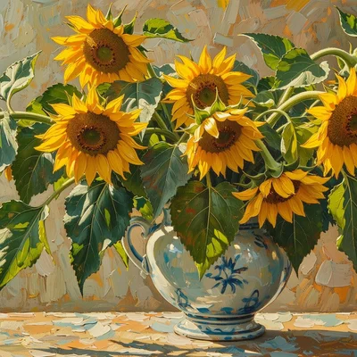 Wan 2.2 Image - Oil Painting Flowers