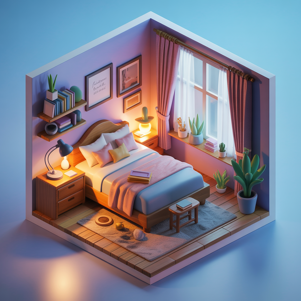 Ideogram v3 - Isometric Room