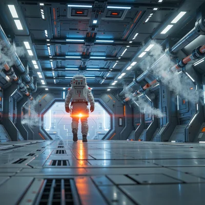 Wan 2.2 Image - Sci-Fi Corridor