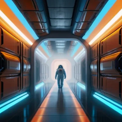 Realistic Stock Photo v2.0 - Sci-Fi Corridor
