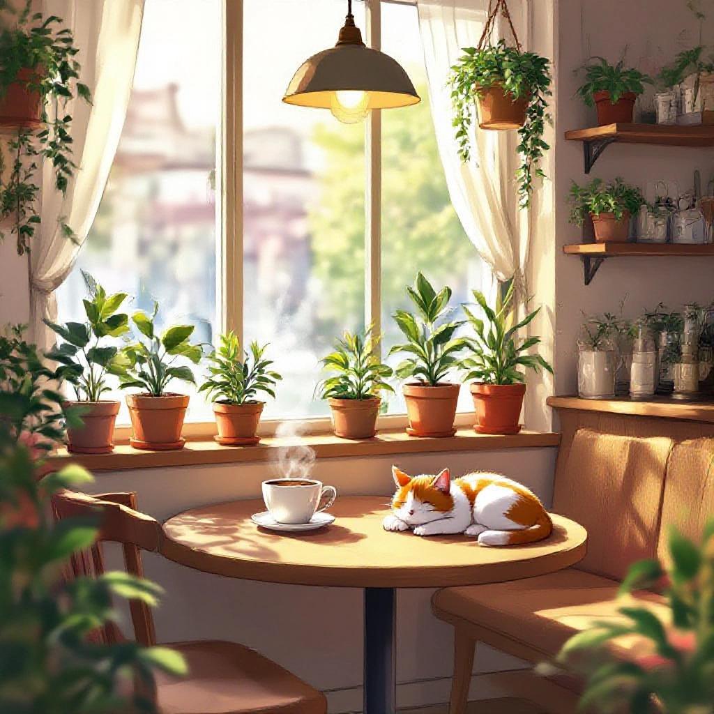 HiDream L1 Fast - Cozy Anime Cafe