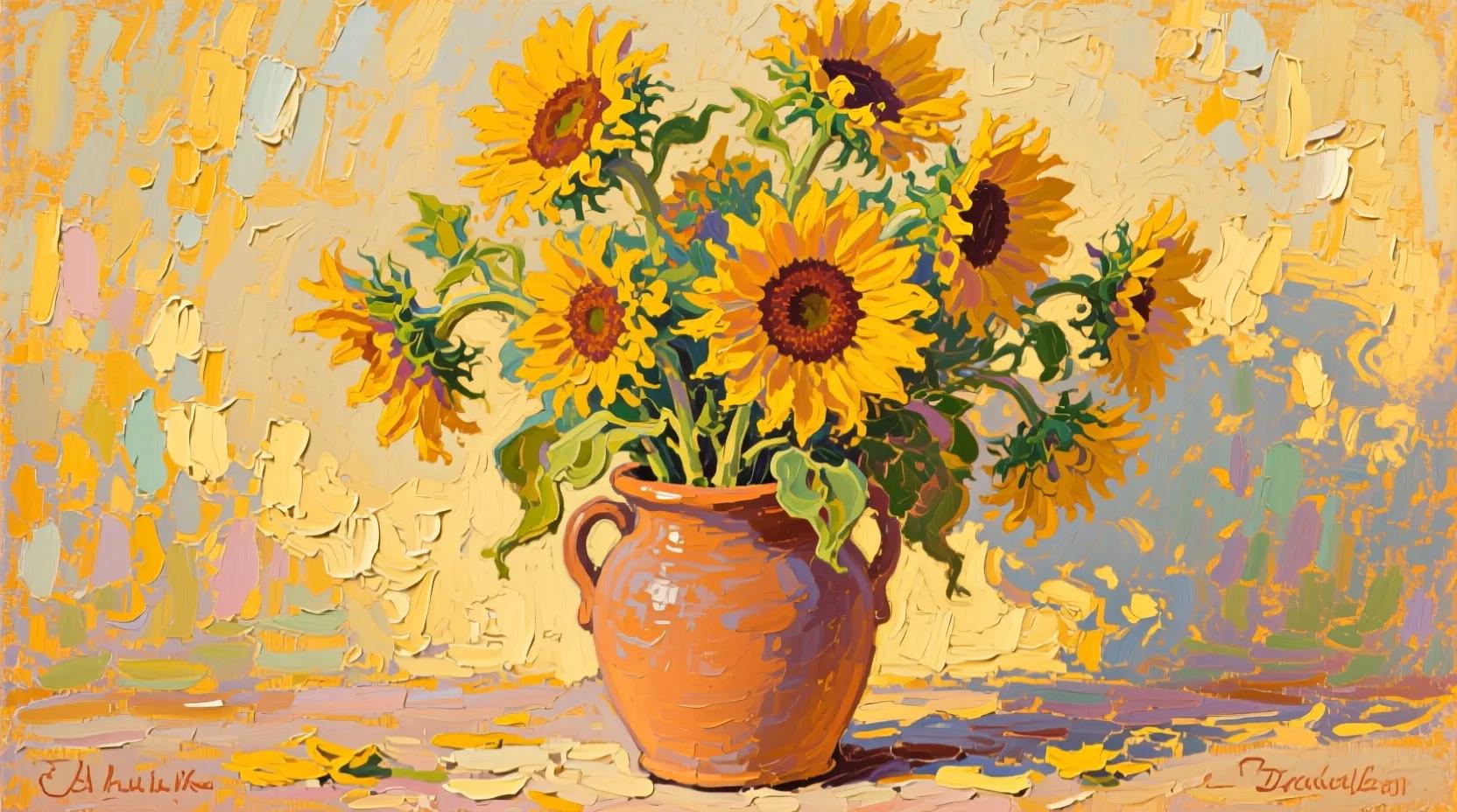 Qwen Image - Oil Painting Flowers