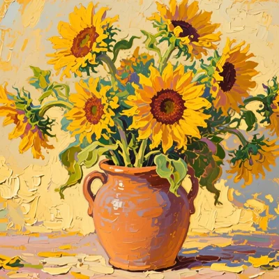 Qwen Image - Oil Painting Flowers