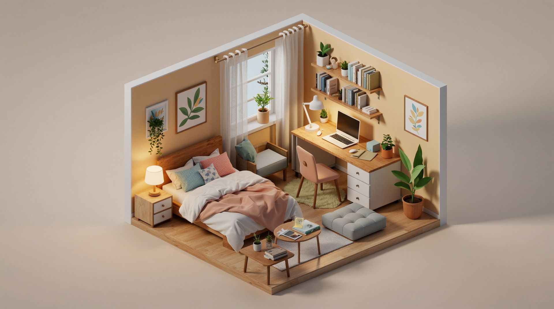 Wan 2.2 Image - Isometric Room