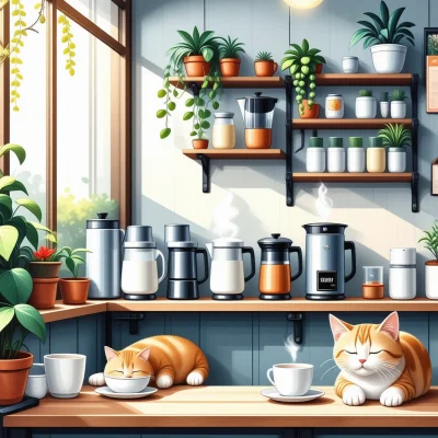 Stable Diffusion 3.5 Large Turbo - Cozy Anime Cafe