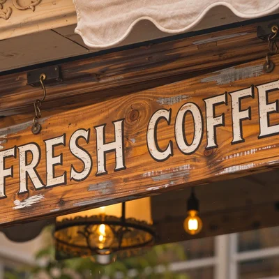 Wan 2.2 Image - Coffee Shop Sign