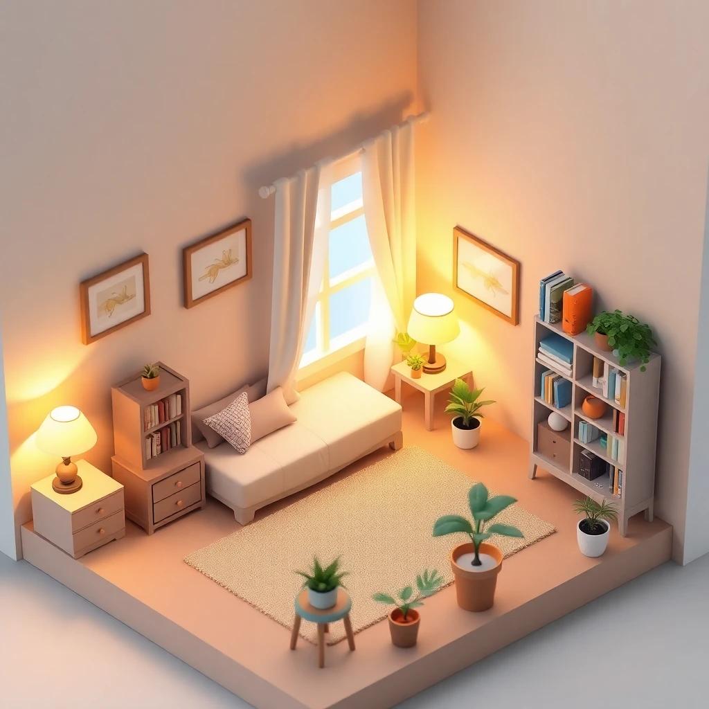 FLUX Schnell - Isometric Room