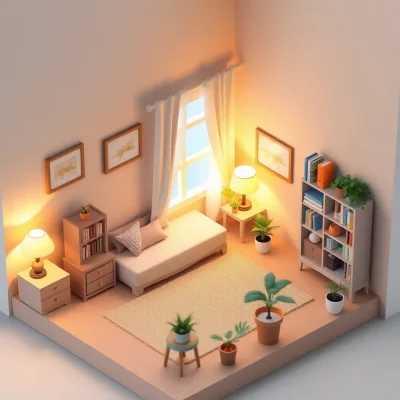 FLUX Schnell - Isometric Room