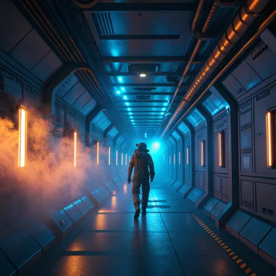 Recraft v3 - Sci-Fi Corridor