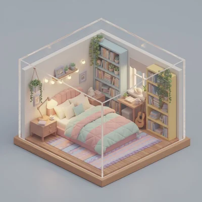 Nano Banana - Isometric Room