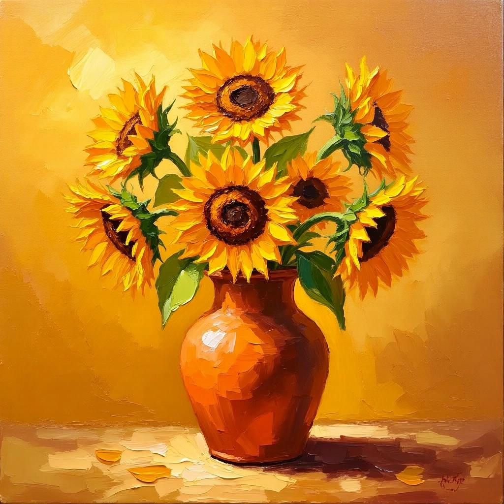 HiDream L1 Full - Oil Painting Flowers