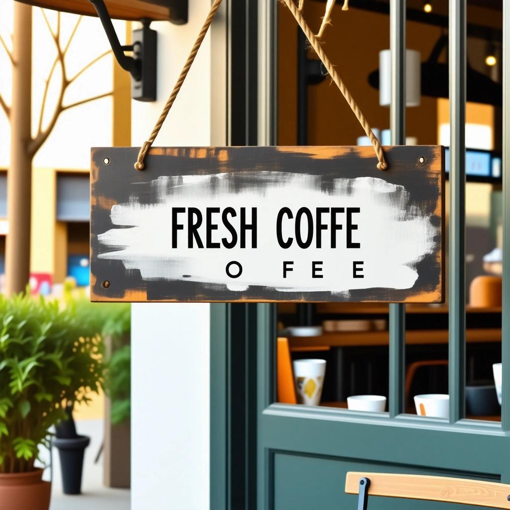 Stable Diffusion 3.5 Large Turbo - Coffee Shop Sign