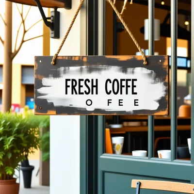 Stable Diffusion 3.5 Large Turbo - Coffee Shop Sign