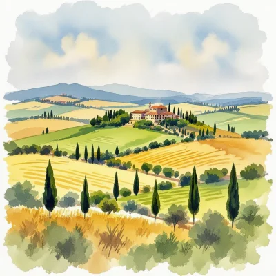 HiDream L1 Dev - Watercolor Landscape