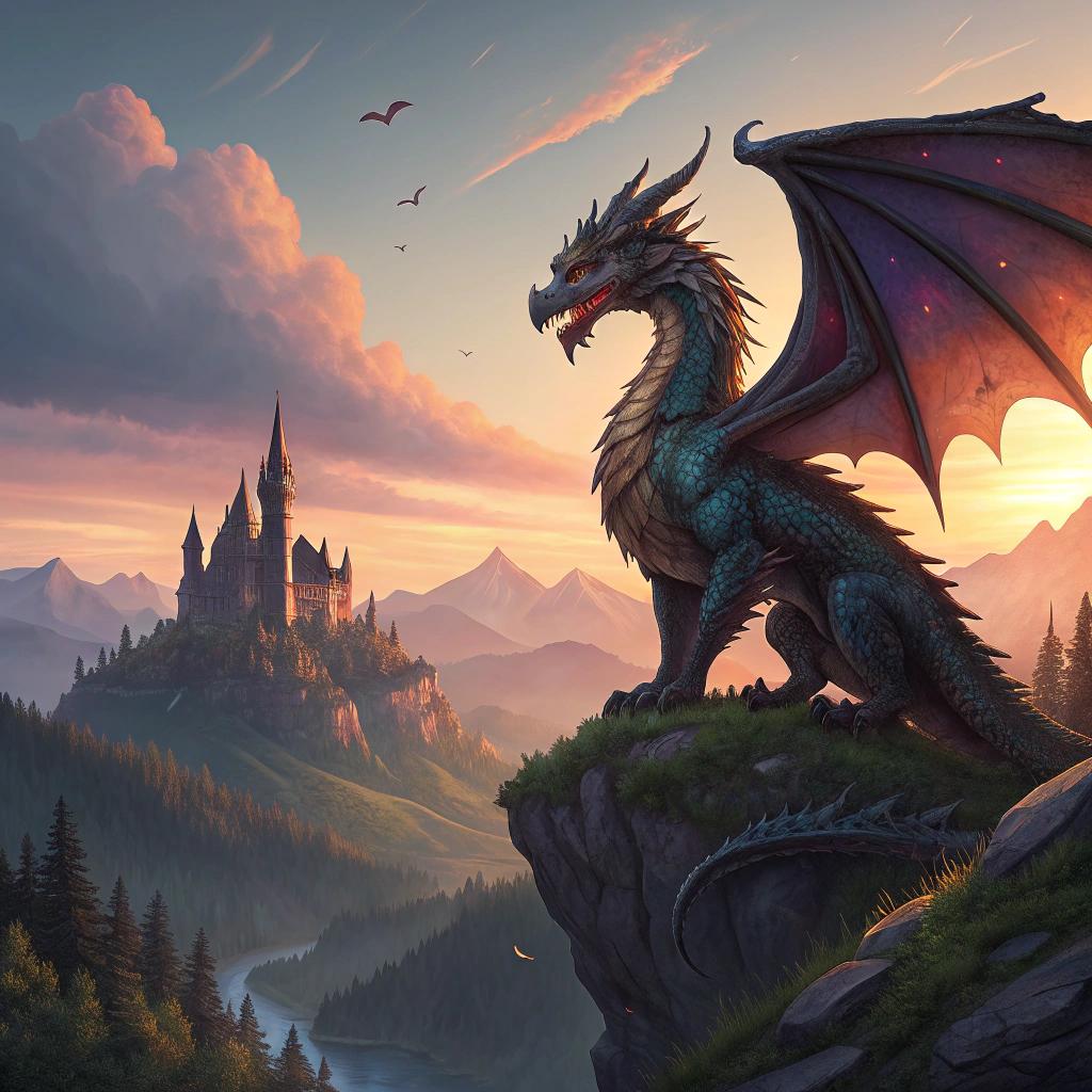 Recraft v3 - Fantasy Dragon