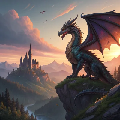 Recraft v3 - Fantasy Dragon