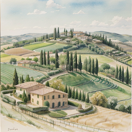 Epic Realism Natural Sin - Watercolor Landscape