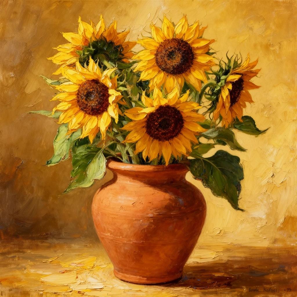 FLUX 2 Dev - Oil Painting Flowers