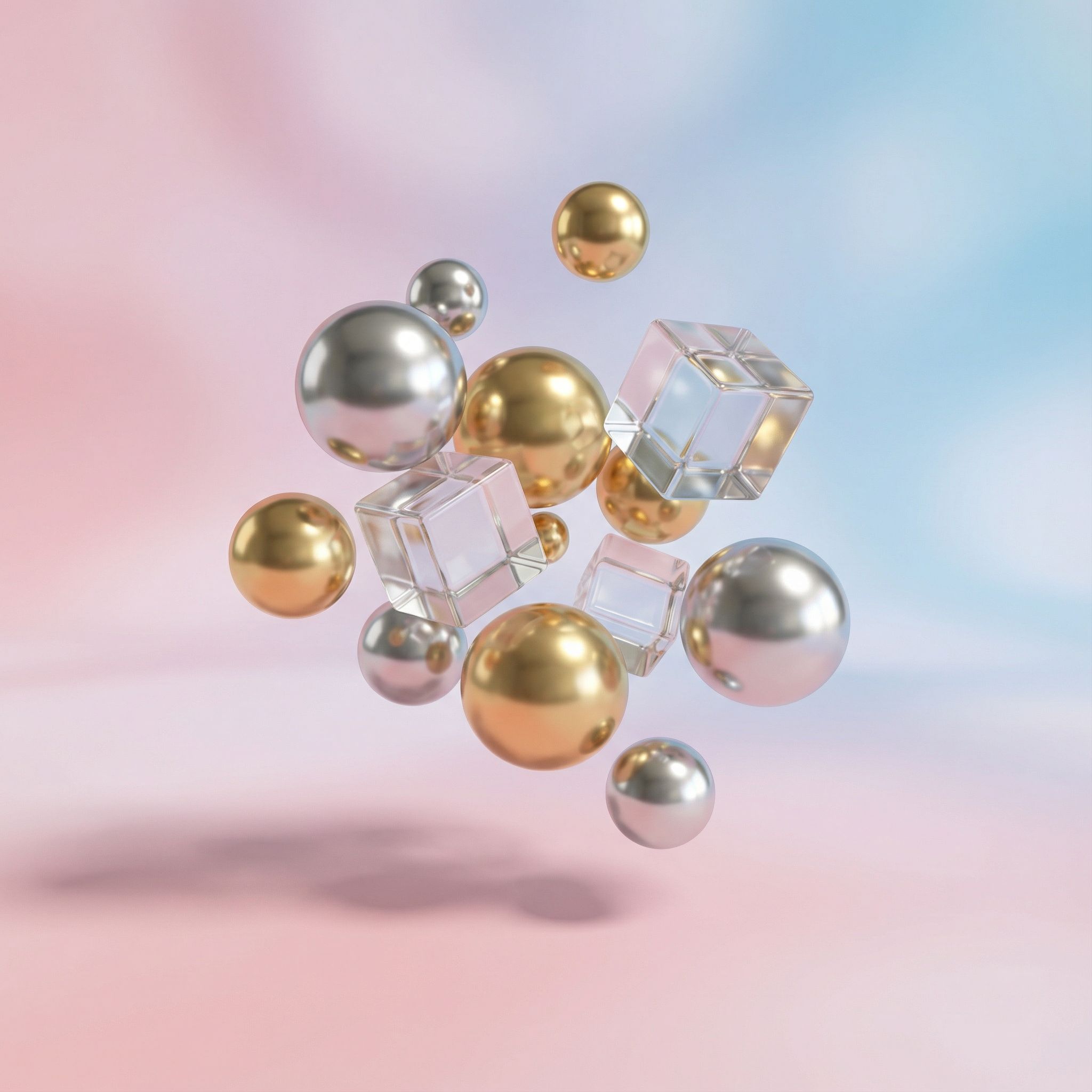 Nano Banana Pro - Abstract 3D Shapes