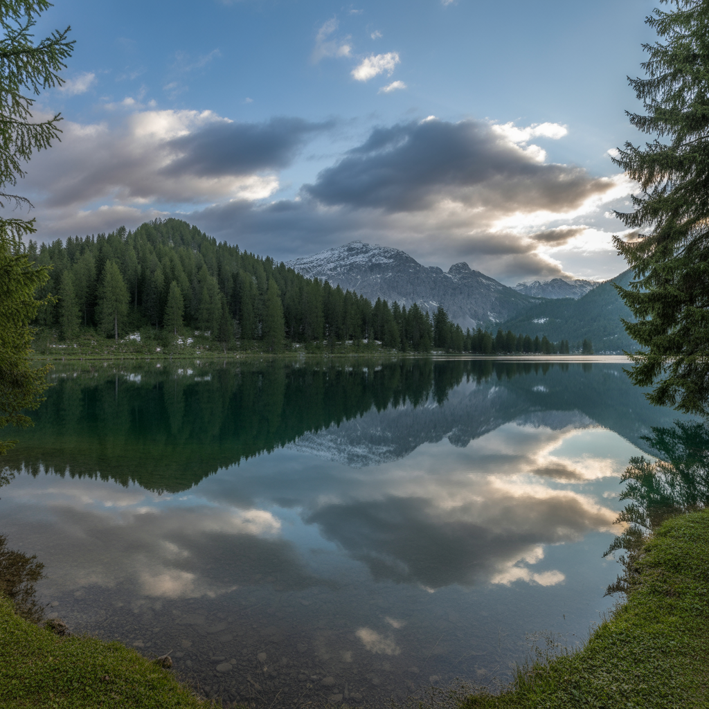 Ideogram v3 Turbo - Mountain Lake Sunrise