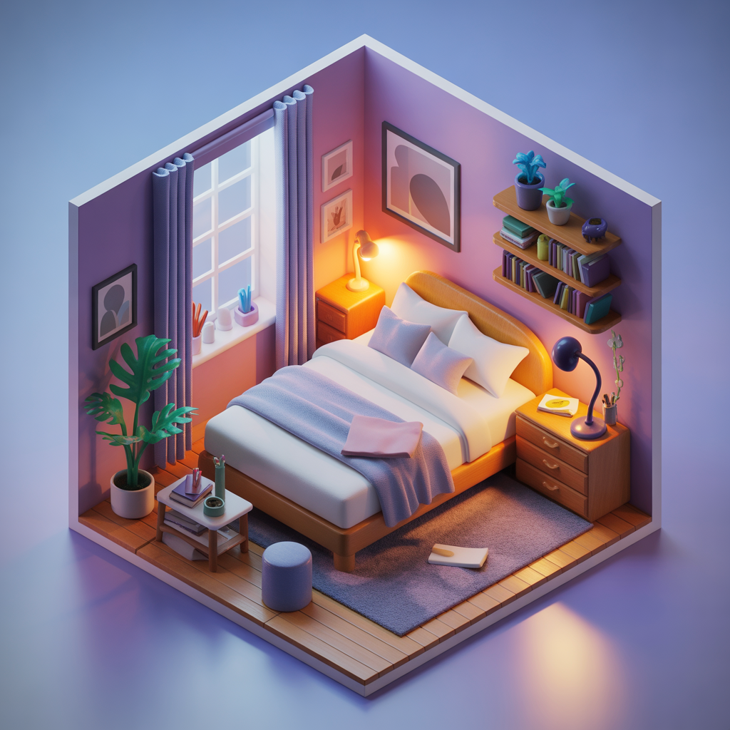 Ideogram v3 Turbo - Isometric Room