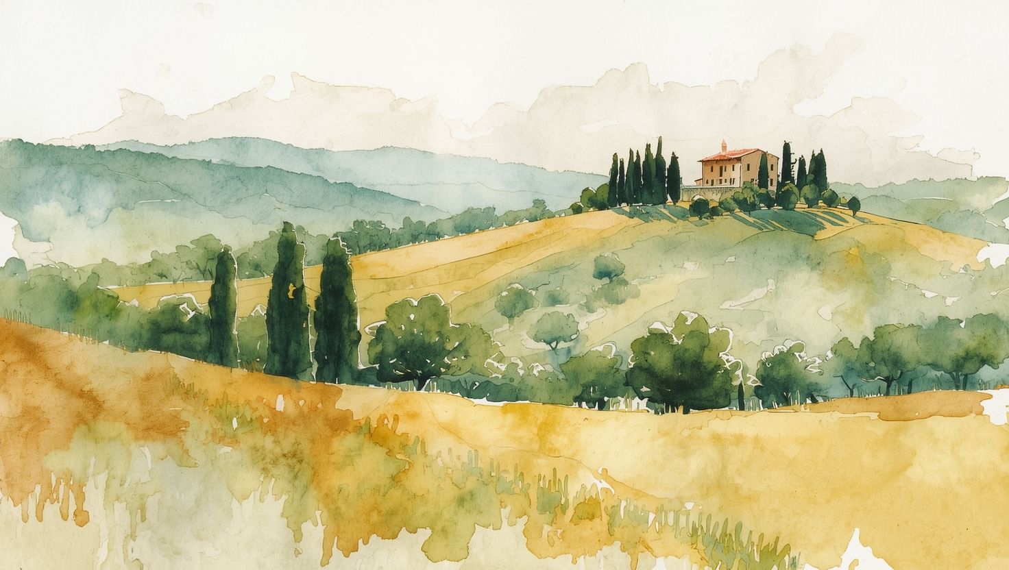 Leonardo Lucid Origin - Watercolor Landscape