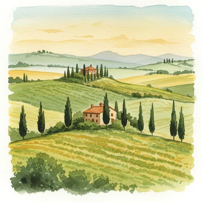 Google Imagen 3 - Watercolor Landscape