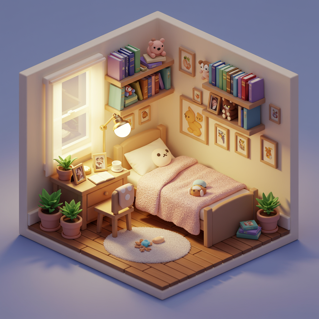 Google Imagen 3 - Isometric Room
