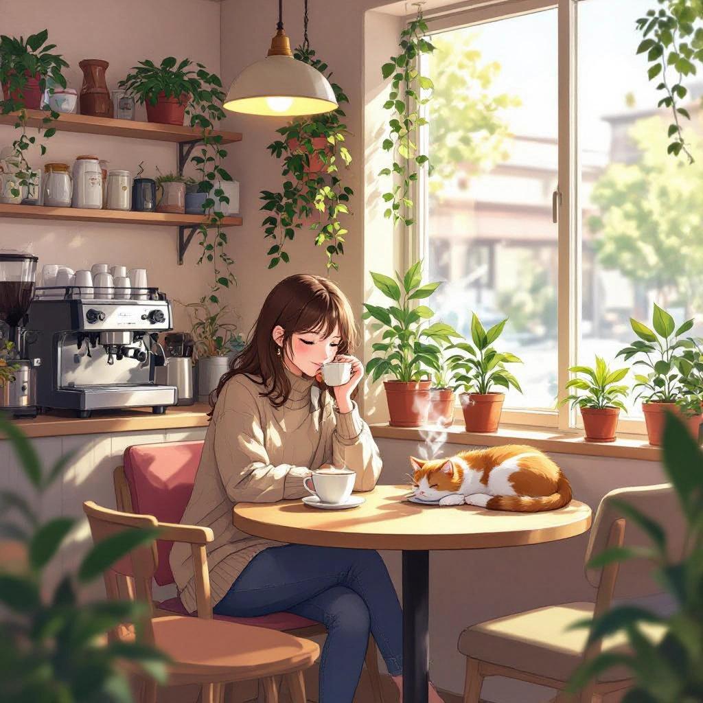 HiDream L1 Dev - Cozy Anime Cafe