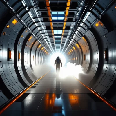 Stable Diffusion 3.5 Large Turbo - Sci-Fi Corridor