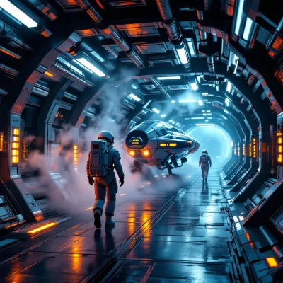 HiDream L1 Dev - Sci-Fi Corridor